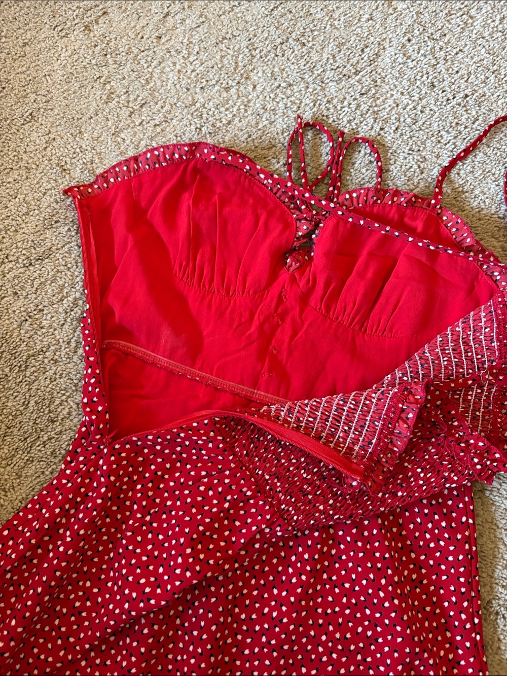 Princess Polly, Love Birds Mini Dress Red, size 8 - Picture 8 of 8